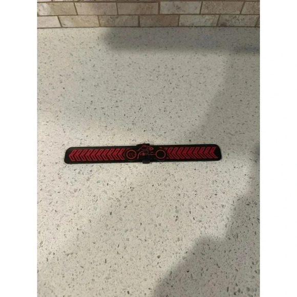Walt Disney World Tron Lightcycle Run Slap Bracelet TEAM RED SPEED FIRST 114 - Picture 1 of 3
